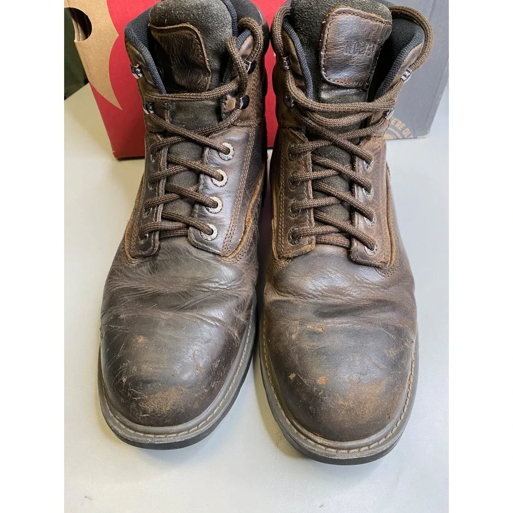 Wolverine Floorhand WP 6in Steel Toe Waterproof Work Boots Dark Brown  Mens